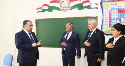 Эмомали Рахмон - Лидер нации Эмомали Рахмон в городе Турсунзаде сдал в эксплуатацию новое здание среднего общеобразовательного учреждения №92 - dialog.tj - Таджикистан